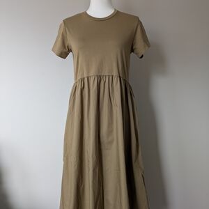 Uniqlo Tan Midi Dress